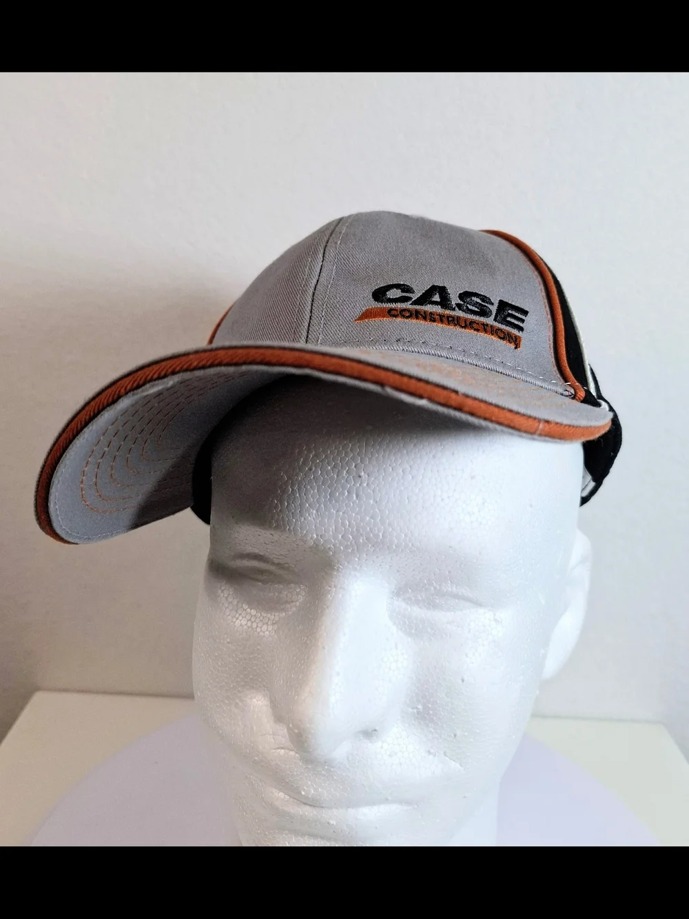 CASE Construction Gray and Orange Snapback Cap
